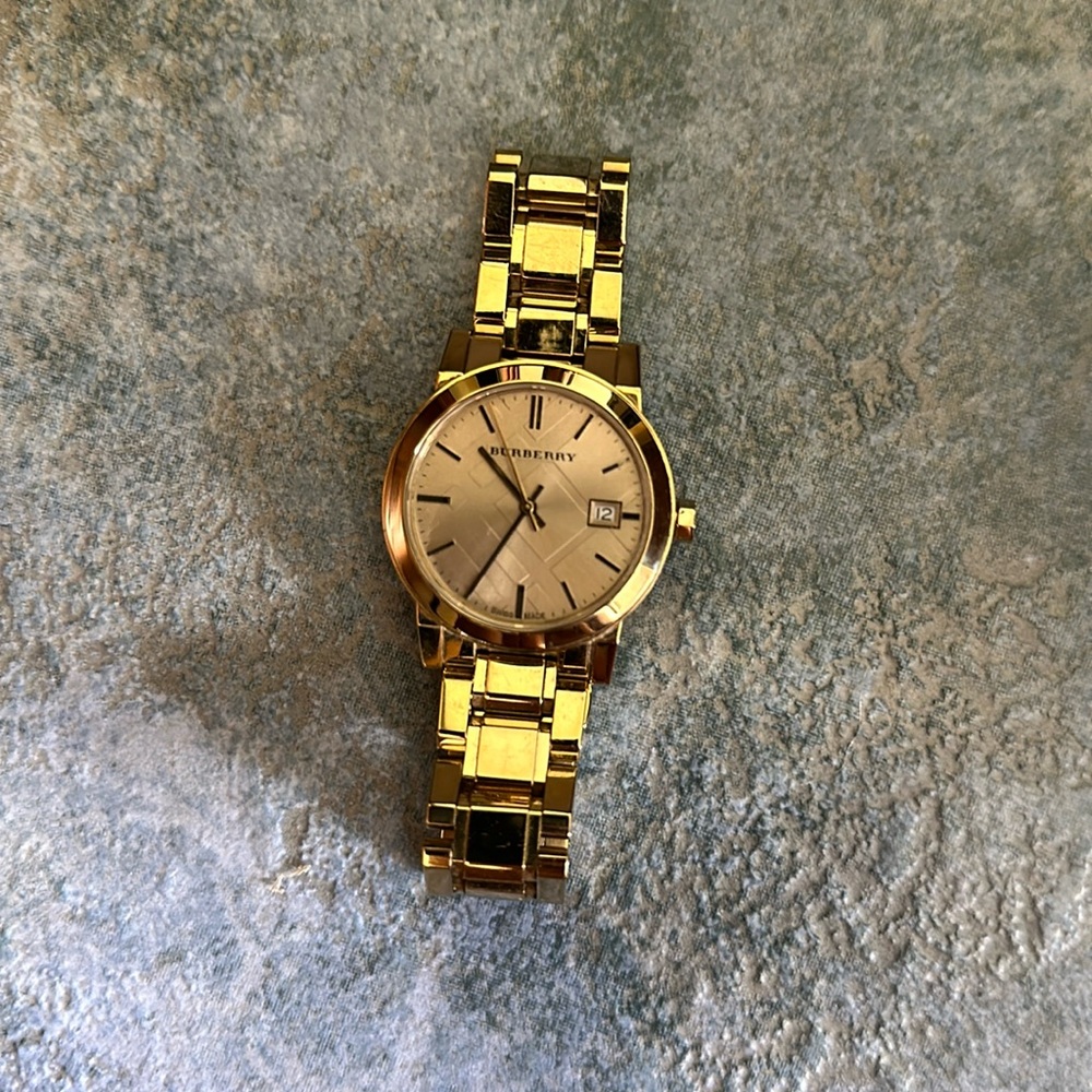 Burberry vintage gold watch